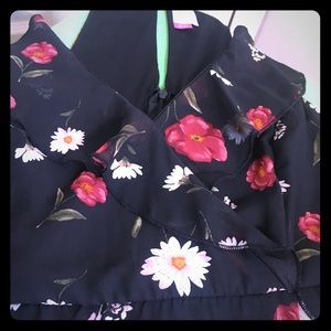 Floral High-Low Maxi Dress